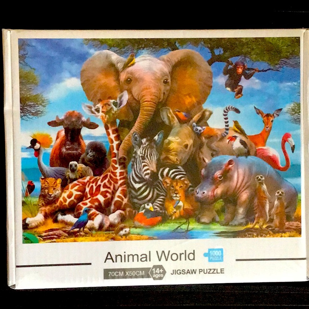 Animal World 1000 Piece Jigsaw Puzzle New Unopened Box Ages 14+
